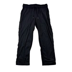 lululemon Dance Studio Crop Pants 8 Black Athleisure Sporty Workout Track Pants